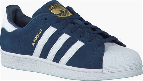 adidas superstar lage sneakers blauw